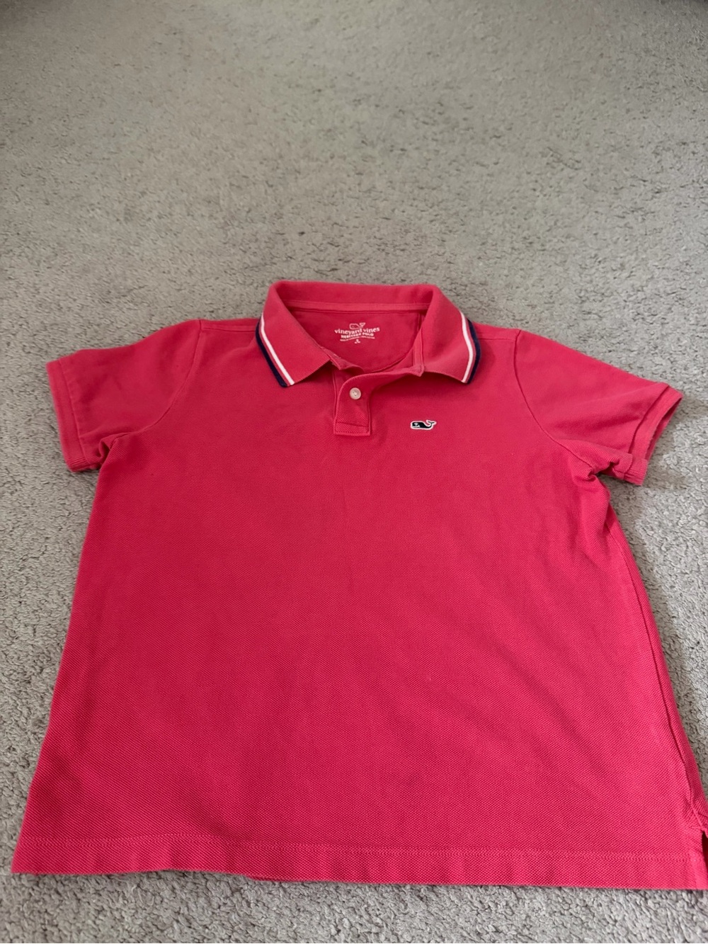 Vineyard Vines Lot of 2 Boys Polo Shirt Size Medium 8-10 Pink/ Pink Striped - Picture 4 of 5